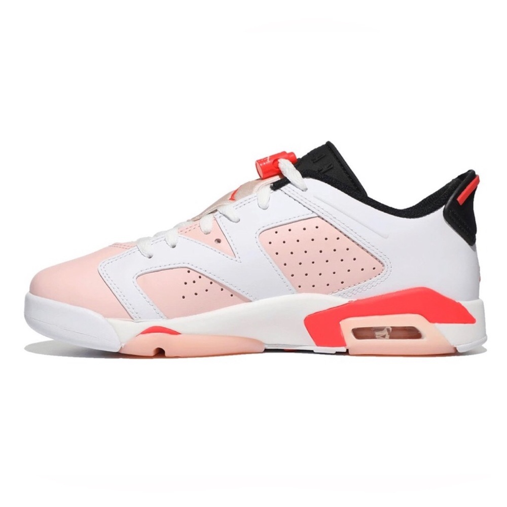 Air Jordan 6 retro low gs - white/atmosphere-infrared 235cm Women 6 white orange